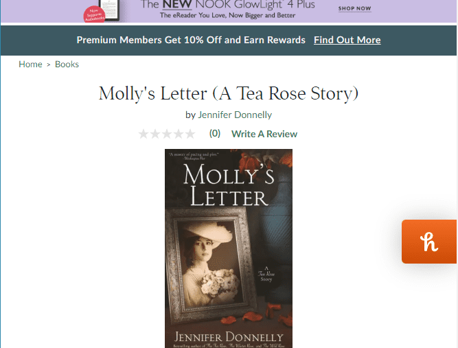 Molly’s Letter is on B&N!